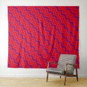 Rot und violettes Chevron-Musterdesign Wandteppich (Beispiel (Horizontal))