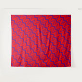 Rot und violettes Chevron-Musterdesign Wandteppich (Vorderseite (Horizontal))