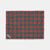 Rot und Waldgrün Kariert Clan Baxter Tartan Fleecedecke (Vorderseite (Horizontal))