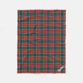 Rot und Waldgrün Kariert Clan Baxter Tartan Fleecedecke (Vorderseite)