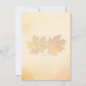 Rot und Wedding Goldahorn-Blätter Einladung (Rückseite)