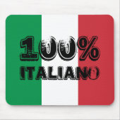 Rot und Weiß 100% Italiano Mousepad (Vorne)