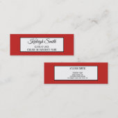 Rot und Weiß Abschluss Namenskarte einfügen (Vorne/Hinten)