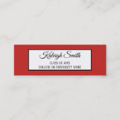 Rot und Weiß Abschluss Namenskarte einfügen (Vorderseite)