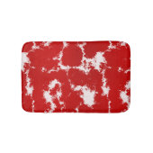 Rot und Weiß Abstrakt Badematte (Vorderseite)