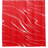 Rot und Weiß abstrakt Duschvorhang (Vorderseite)