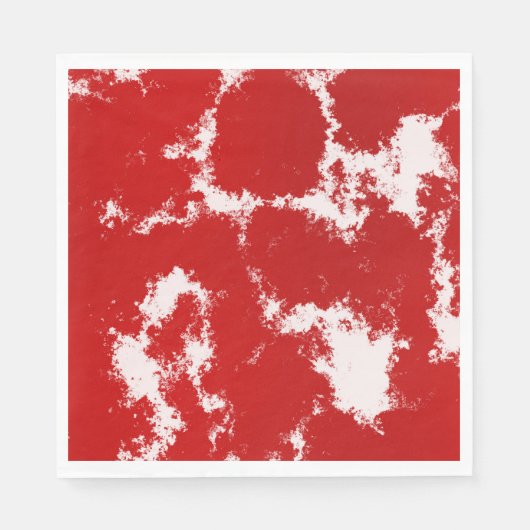 Rot und Weiß Abstrakt Serviette (Vorderseite)