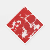 Rot und Weiß Abstrakt Serviette (Ecke)