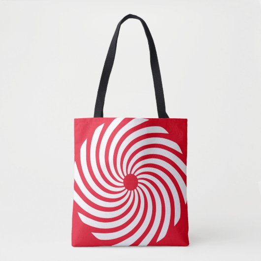 Rot und Weiß Abstrakt Tasche (Vorderseite)