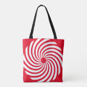 Rot und Weiß Abstrakt Tasche (Rückseite)