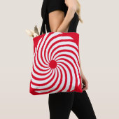 Rot und Weiß Abstrakt Tasche (Von Nahem)