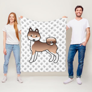 Rot und Weiß Alaskan Klee Kai Niedliche Hunde und Fleecedecke