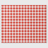 Rot und Weiß Argyle Geschenkpapier (Flach)