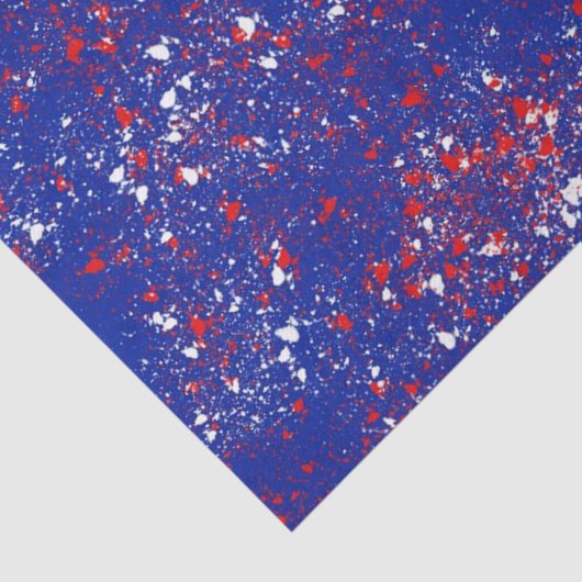 Rot und Weiß auf blauem Gewebe Seidenpapier (Detail)