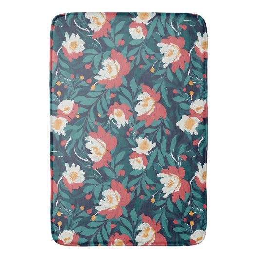 Rot und Weiß Badematte (Vorderseite Vertikal)