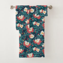 Rot und Weiß Badhandtuch Set