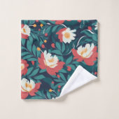 Rot und Weiß Badhandtuch Set (Waschlappen)