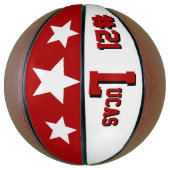 Rot und Weiß Basketball (Vertikal)