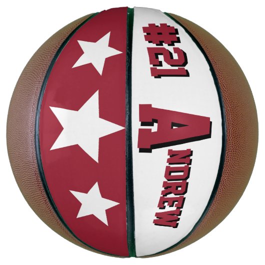 Rot und Weiß Basketball (Vertikal)