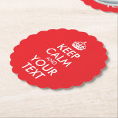 Rot und Weiß Behalten Ruhe und Ihr Text Untersetzer (angewinkelt)