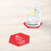 Rot und Weiß Behalten Ruhe und Ihr Text Untersetzer (Vor Ort)