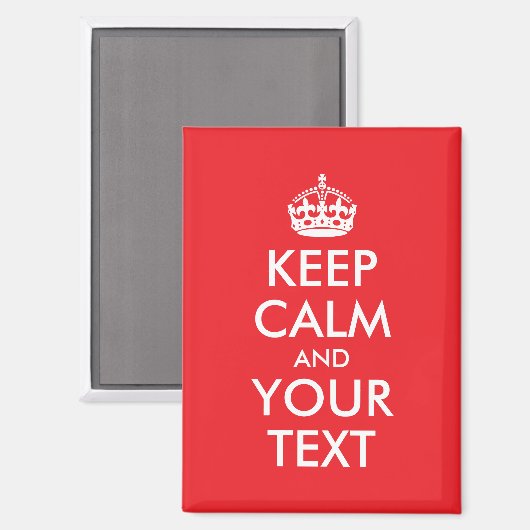 Rot und Weiß Behaltend Calm Parody Magnet (Vorderseite/Rückseite)