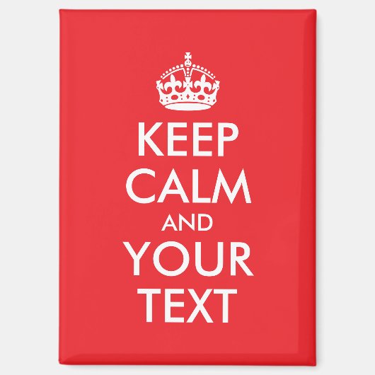 Rot und Weiß Behaltend Calm Parody Magnet (Vorderseite)