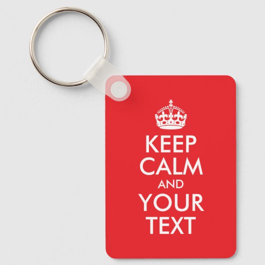 Rot und Weiß Behaltend Calm Parody Schlüsselanhänger (Vorderseite)