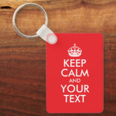 Rot und Weiß Behaltend Calm Parody Schlüsselanhänger (Vorderseite)