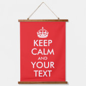 Rot und Weiß Behaltend Calm Parody Wandteppich Mit Holzrahmen (Vorderseite)