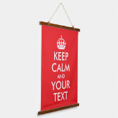 Rot und Weiß Behaltend Calm Parody Wandteppich Mit Holzrahmen (Gewinkelt)