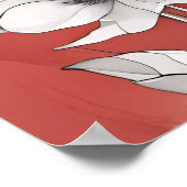 Rot und Weiß Blüten, ungerahmt Poster (Ecke)