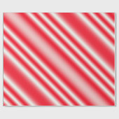 Rot und Weiß Candy Cane gestreift Geschenkpapier (Flach)
