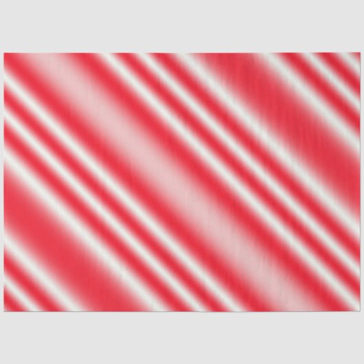 Rot und Weiß Candy Cane gestreift Seidenpapier (Vorderseite)