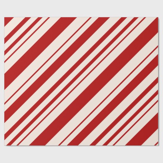 Rot und Weiß Candy Stripped Geschenkpapier (Flach)