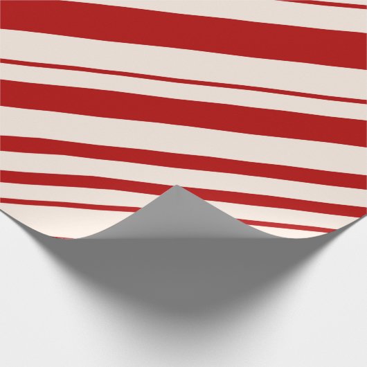 Rot und Weiß Candy Stripped Geschenkpapier (Ecke)