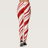 Rot und Weiß Candy Stripped Leggings (Rückseite)