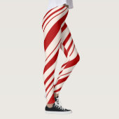 Rot und Weiß Candy Stripped Leggings (Rechts)