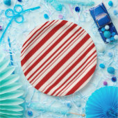 Rot und Weiß Candy Stripped Pappteller (Party)