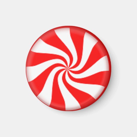 Rot und Weiß Candy Swirl Magnet (Vorne)