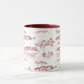 Rot und Weiß Chattanoogas Toile Tasse (Zentrum)