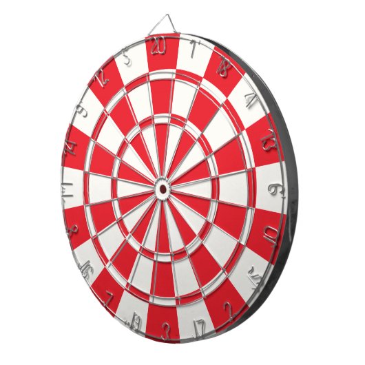 rot und weiß dartscheibe (Vorderseite rechts)
