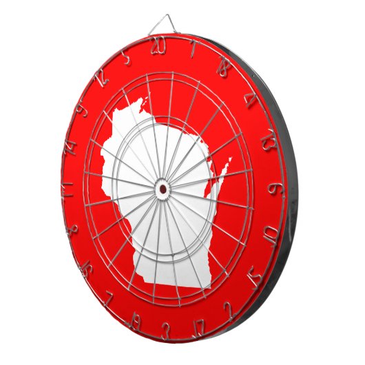 Rot und Weiß Dartscheibe (Vorderseite rechts)