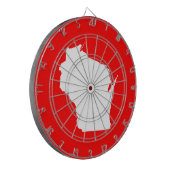 Rot und Weiß Dartscheibe (Vorderseite Links)