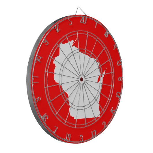 Rot und Weiß Dartscheibe (Vorderseite Links)