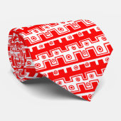Rot und Weiß dekoriert Krawatte (Gerollt)