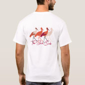 Rot und Weiß der Stork Birds II T-Shirt (Rückseite)