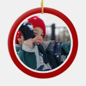 Rot und Weiß - doppelseitig Keramik Ornament (Hinten)