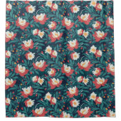 Rot und Weiß Duschvorhang (Vorderseite)