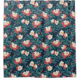 Rot und Weiß Duschvorhang